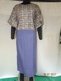 Grey\Blue Poncho Cum Long Kurti
