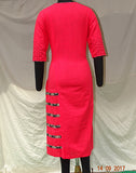 Cognac Kurti with Stripe attached at Bottom