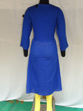 Indigo Blue Angarkha Kurti with Tassels