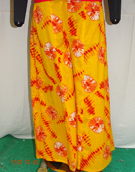 Mango Yellow Tye Dye Printed Palazzo