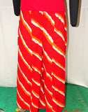 Red & Multi Colour Tye Dye Printed Palazzo